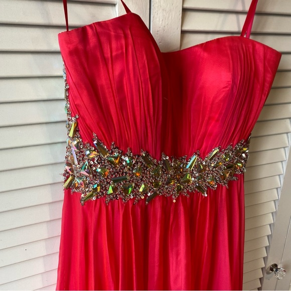 Colors Dress | NWT Bright Pink Sparkle Gem Dress | Size 12 - Picture 2 of 10